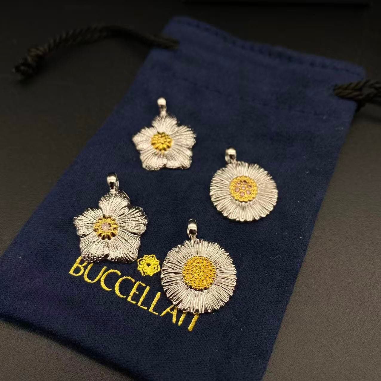 Chrysanthemum pendant — view 1